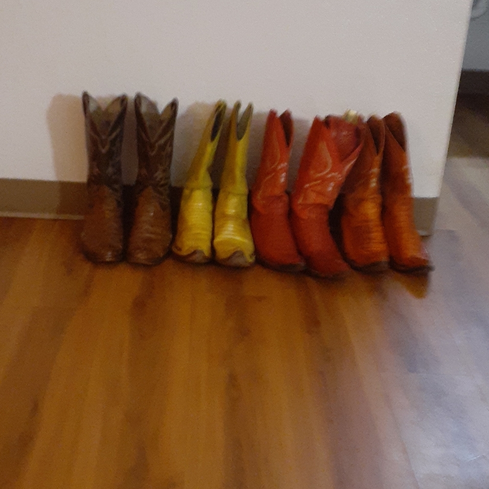 Mens alligator and crocodile  boots